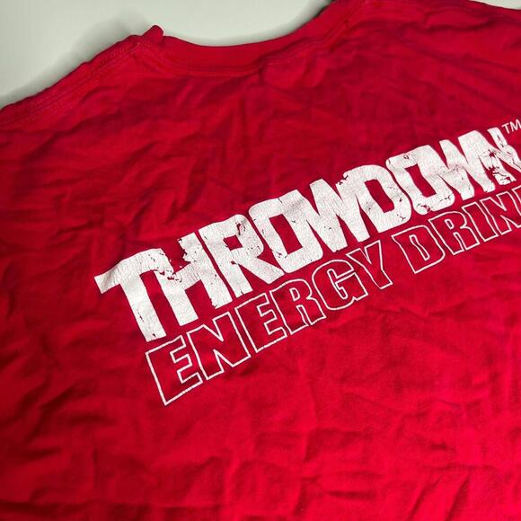Vintage Throwdown Energy Drink T-Shirt Red Hanes Heavyweight MMA Promo Graphic T - Picture 3 of 6